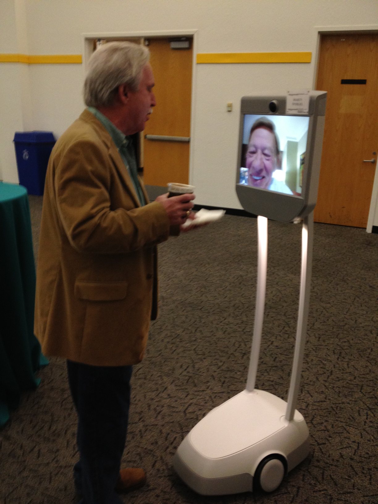 Marty Spergel Attending teh Homebrew Reunion by Robotic Telepresence 11-11-2013